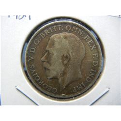 1921 Great Britain Silver Florin.  Nice Very Fine.