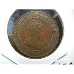 1906 Canada Large Cent.  Super AU.  Nice medium brown.