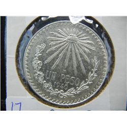 1940 Mexico Silver Peso.  Very Choice Brilliant Uncirculated.