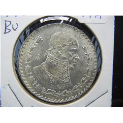 1958 Mexico Silver Peso.  Very Choice Brilliant Uncirculated.