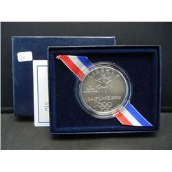 2002-P Olympic Winter Games Commemorative $1.  GEM BU in Mint package.