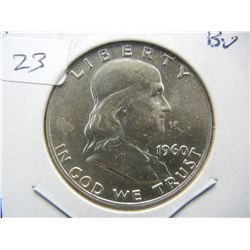 1960 Franklin Half with Full Bell Lines.  Nice Brilliant Uncirculated.