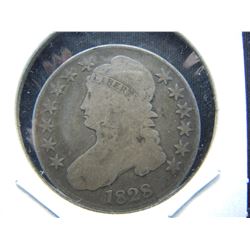 1828 Capped Bust Half.  Original VG.  In high demand.