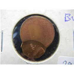 ERROR.  1970-D Lincoln Memorial 70% Off-Center.  Scarce with date.  RED BU.