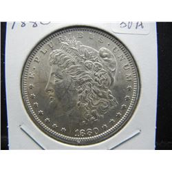 1880 Morgan Dollar.   Uncirculated.  Tough date to find.