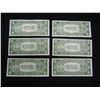 Image 8 : (6) Consecutive Serial # 1935A Silver Certificates.  Crisp Uncirculated.  The WWII note.