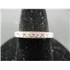 Image 1 : Ladies sterling band size 7 with white and pink GRM tested stones.