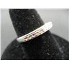 Image 2 : Ladies sterling band size 7 with white and pink GRM tested stones.