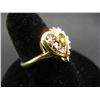 Image 2 : Ladies sterling ring size 5 ¾.  Gold toned, heart design, with small tested diamonds.