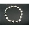 Image 1 : Six-inch Sterling Bracelet with butterfly link design.