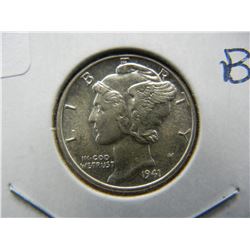 1941 Mercury Dime.  Very Choice Brilliant Uncirculated.  Flashy.