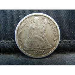1876 Seated Liberty Dime With Full Bold "Liberty".