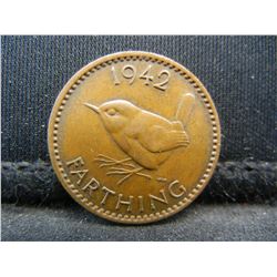 1942 Great Britain One Farthing.
