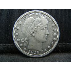 1916-D Barber Quarter, XF++ Condition With Bold Readible Liberty.