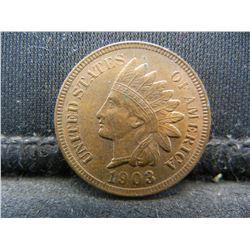 1903 Very High Grade Red-Brown Indian Head Cent, Full Bold Liberty, 4 Diamonds.