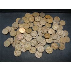 100 Lincoln Wheat Cents.