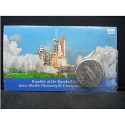 1988 $5 Marshall Islands Space Shuttle Discovery Commemorative Coin.