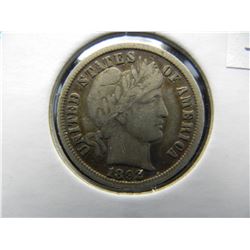 1892-O Barber 10c. VF+ Details.