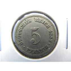 1888-A Germany 5 Pfennig.