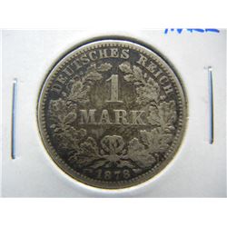 1878-F Germany Silver 1 Mark. Scarce.