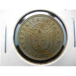 1907 Panama 2 1/2C. AU.