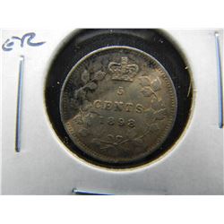 1898 Canada 5c Silver. XF Details.