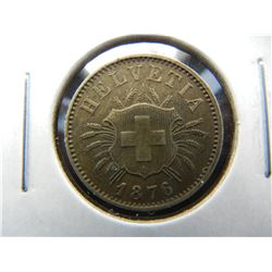 1876 Swiss 5 Rappen. Very Scarce.