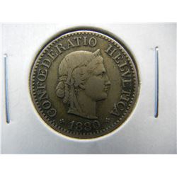 1880 Swiss 10 Rappen.