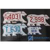 Image 1 : 1974, 1977 & a Sample (Small) Northwest Territories License Plates
