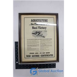 Framed Agriculture Poster