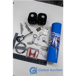 Car Emblems, Key Chains, Bottle Openers & Misc