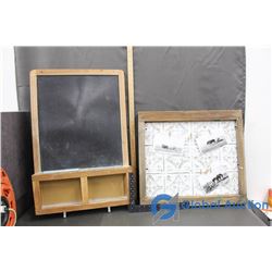 Wooden Chalkboard and Restored Window Frame made into Picture Display
