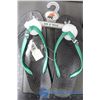 Image 2 : (2) Pairs of New Roughriders Sandals and Oilers Alarm Digital Score Board Clock