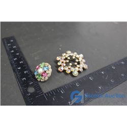 Brooch and Clip-on Earrings