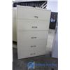 Image 1 : **5- Drawer Beige Cabinet