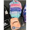 Image 3 : (3) Back Packs, (3) Lunch Bags and Umbrella