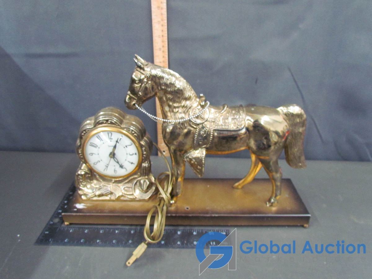 Decorative Horse Mantel Clock