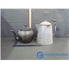 Image 1 : Enamel Pot and Metal Pot both with Lids