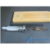 Image 2 : Fileting Wood Cutting Board, Vintage Fish Scale and Flash Light