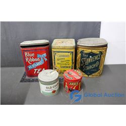 Tin Collection-Blue Ribbon, Gibson's, Amber, Old Chum, etc