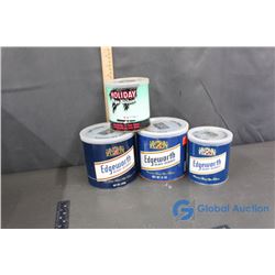 (3) Edgeworth Ready-Rubbed Tobacco Tins and One Holiday Pipe Mixture Tin