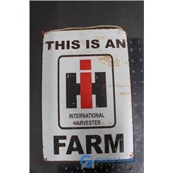 Internation Harvester Reproduction Tin Sign