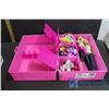 Image 1 : (2) Barbies with Accessories in Travel Kit