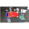 Image 1 : Assorted Mugs, Unused Notebooks, Assorted Game Pieces