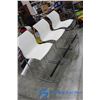 Image 1 : (3) White Bar Height Chairs - BID PRICE PER CHAIR, TIMES 3