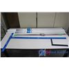 Image 1 : 48" Drywall T Square, (3) 5' Unused Wire Channels, 90" Adjustable Width Curtain Rod