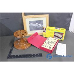 Box of Dominoes, Stand and Baby Picture