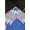 Image 2 : First Nation Handmade Pink and Blue Star Blanket