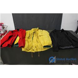 Mens Black Jacket (2XL), Red Jacket (XL) Yellow Winter Jacket ( L)