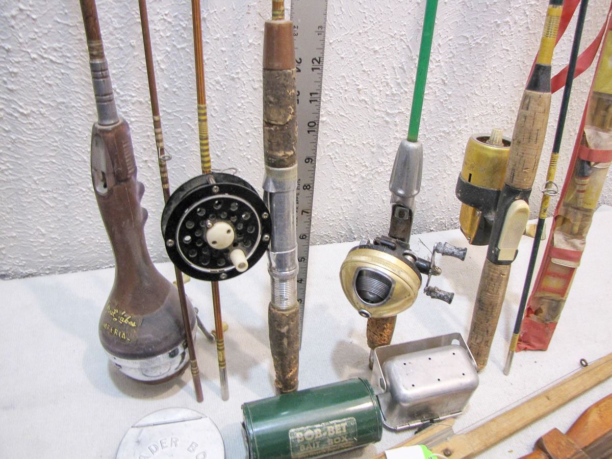 Large Lot Of Antique Fishing Gear Large Lot Of Antique Fishing Gear